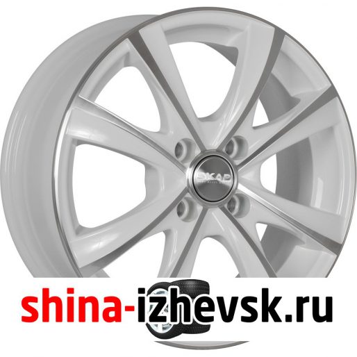 Колесный диск СКАД Мальта 5.5xR14 4×100 ET38 DIA67.1 белый с полированной лицевой частью в Ижевске